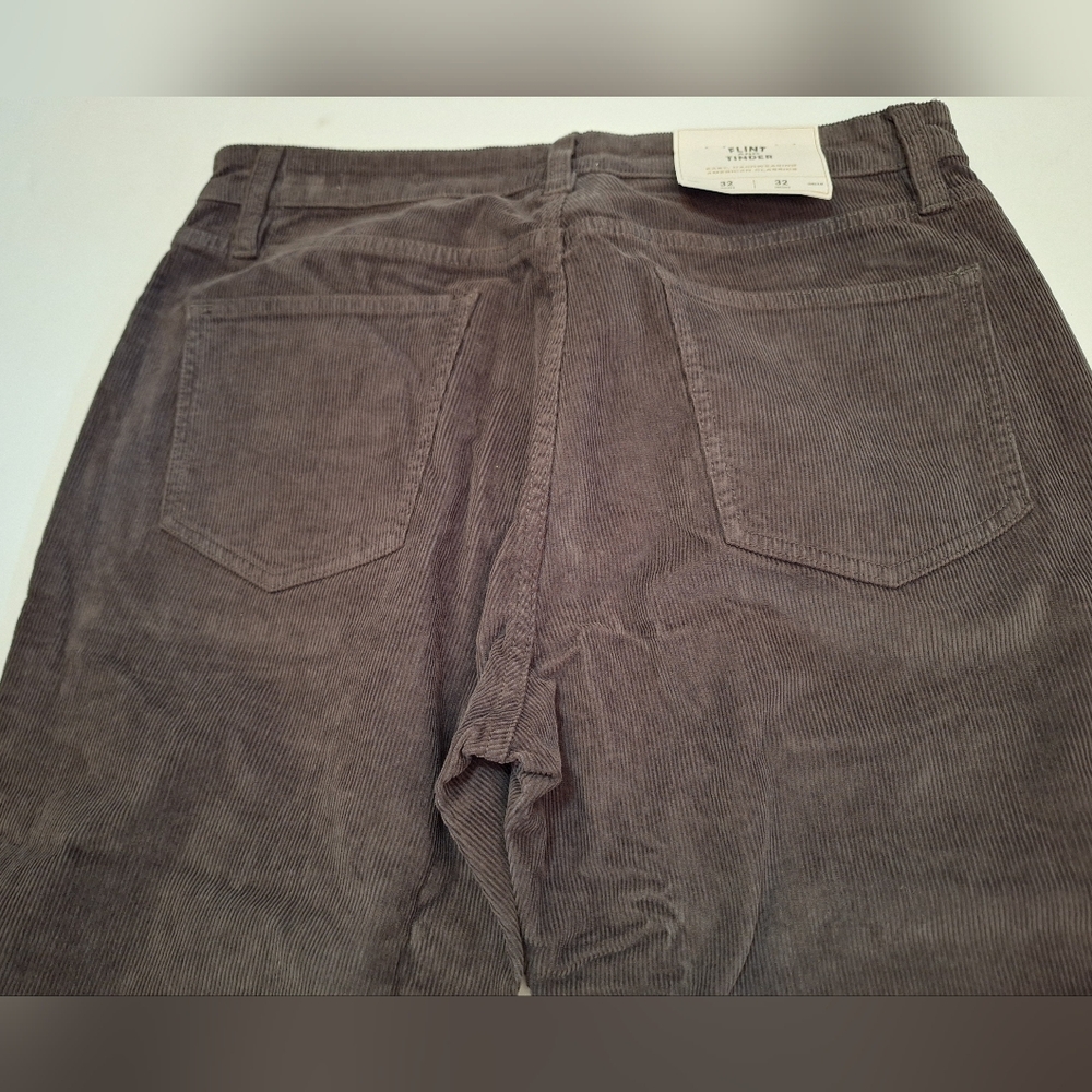 Flint and Tinder Corduroy Pants Mens 32x32 Brown Gray Huckberry New - Picture 6 of 11